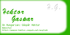 hektor gaspar business card